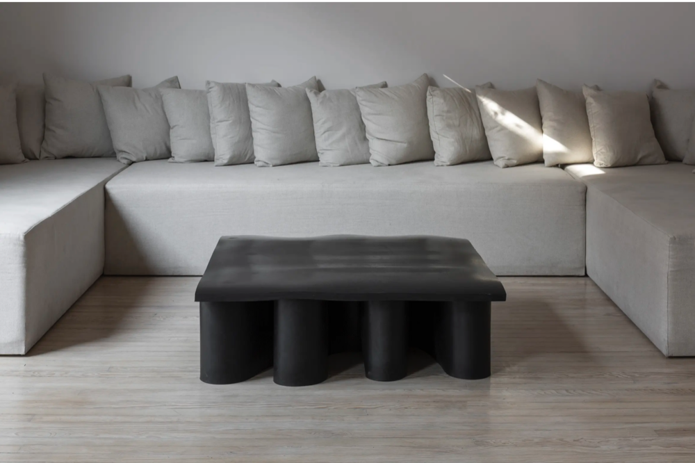 Black Rubber Coffee Table, 2019