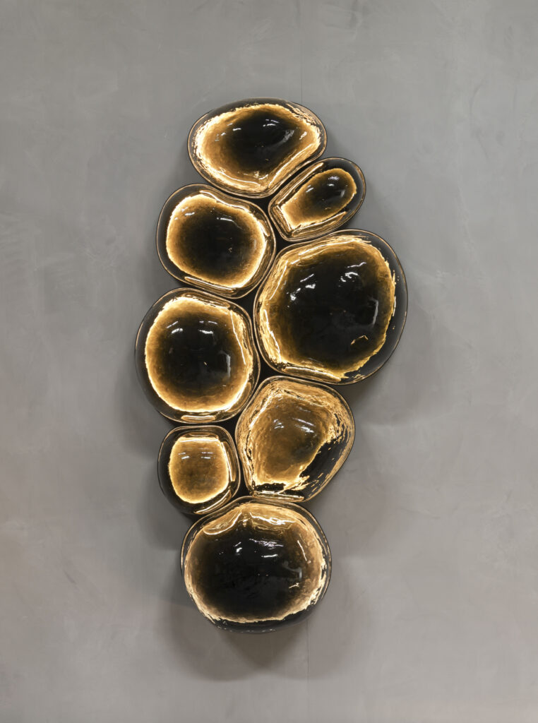 Black magma medium lighting fixture, 2021