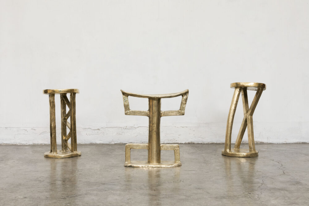 Casted Bronze Stools (three stools), 2022
